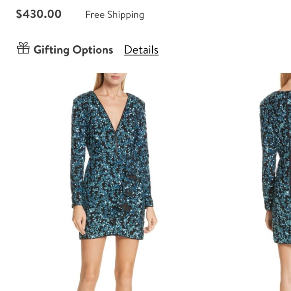 Self portrait sequin ruffle dress